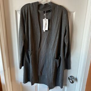 Merokeety Cardigan Women’s Size Small NWT Grey Pockets Open Front Lightweight
